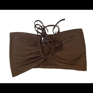 Brown Summer Crop Top